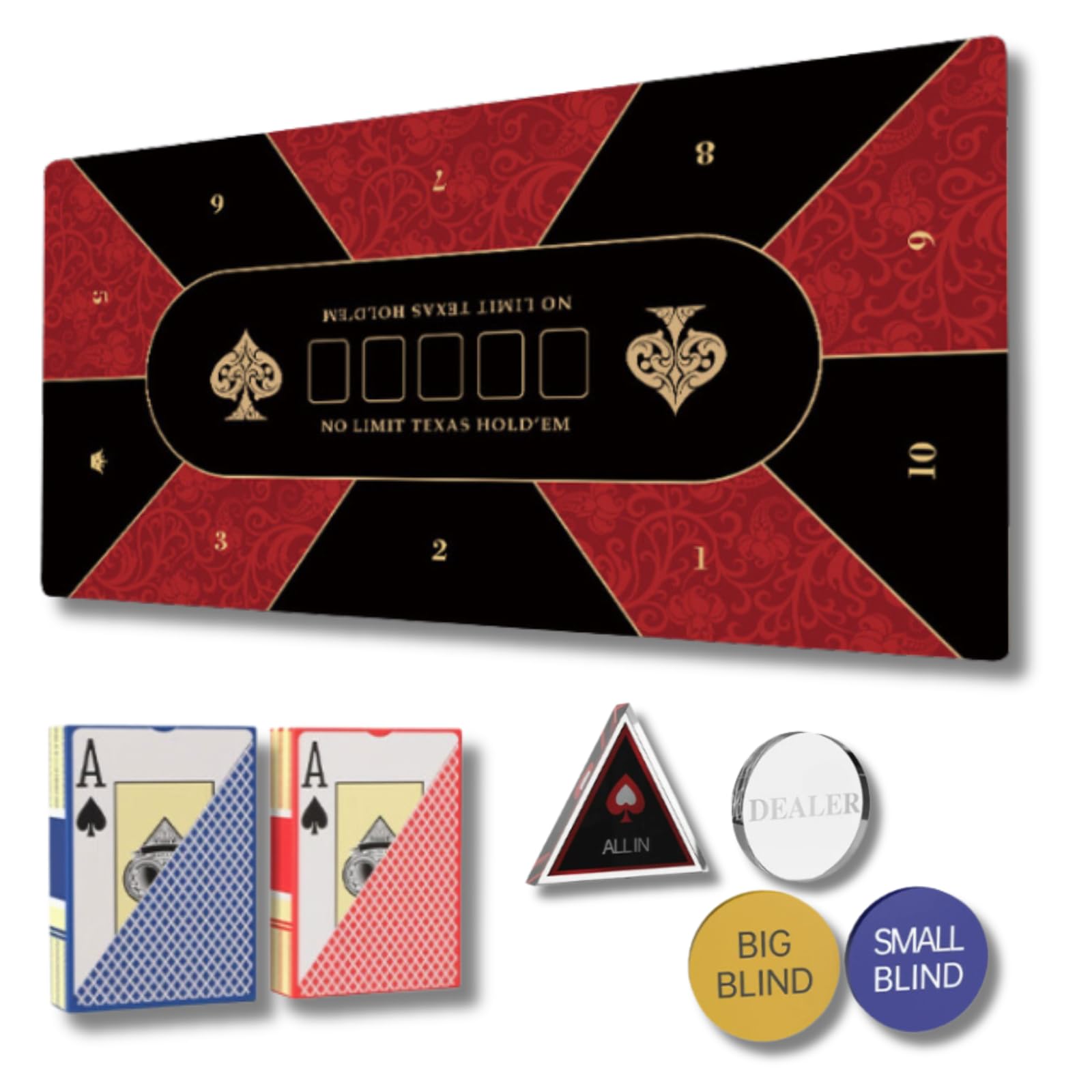 Amazon.co.jp: X pleasant days ポーカーマット 10人用