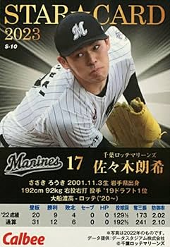 Amazon.co.jp: ☆佐々木朗希 金箔サイン入りスターカード 2023