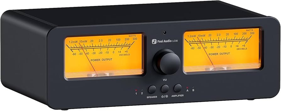 Amazon.com: Fosi Audio LC30 VU Meter Amplifier Speaker Selector