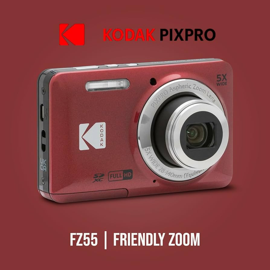 Amazon.com : Kodak PIXPRO Friendly Zoom FZ55 Digital Camera (Red