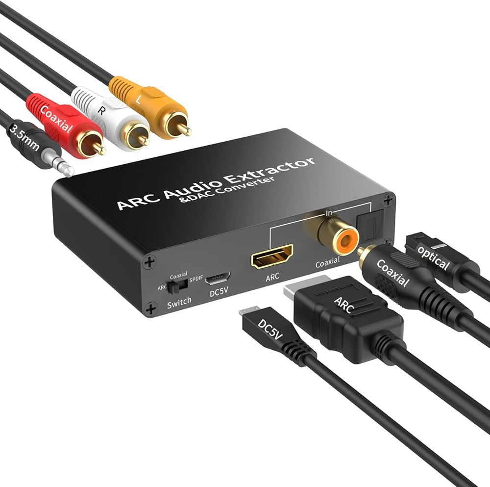 Amazon.com: HDMI ARC Audio Extractor, 192KHz DAC Audio Converter