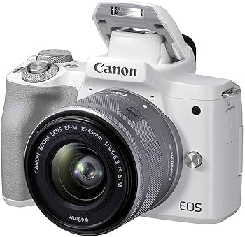 Amazon.com : Canon EOS M50 Mark II + EF-M 15-45mm is STM Kit White