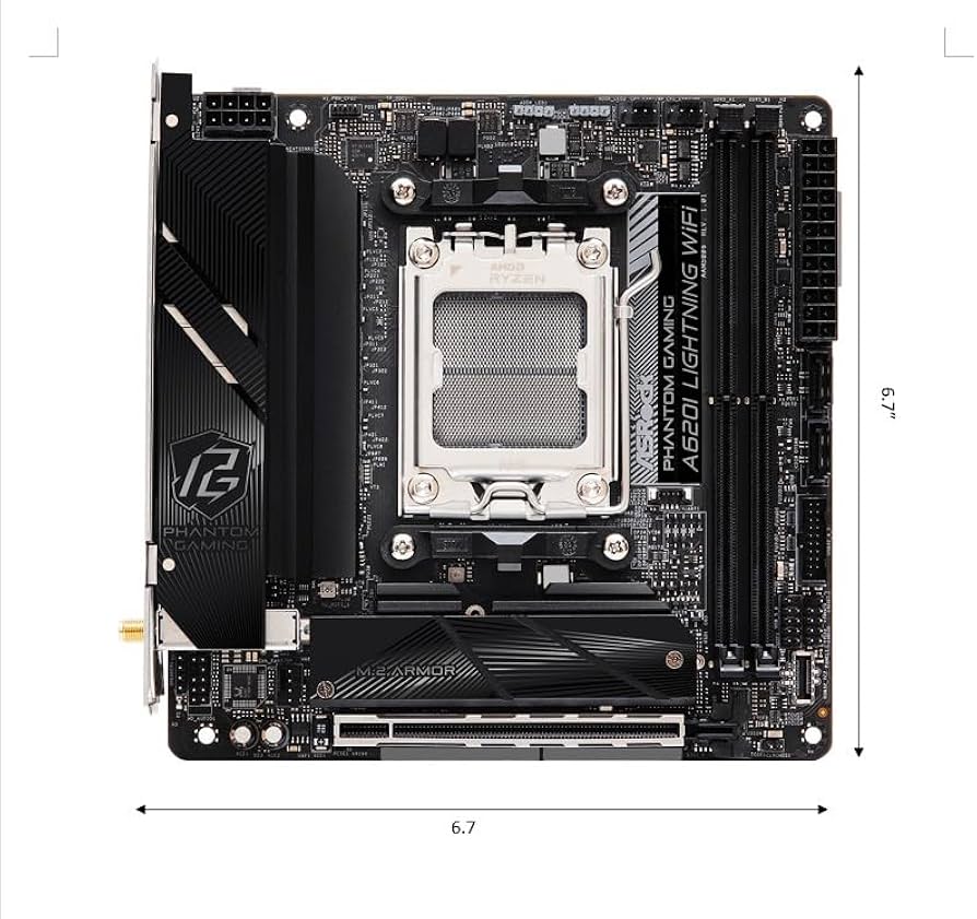 ASRock A620I Lightning WiFi Mini-ITX MB - AM5 (Ryzen 9000/8000