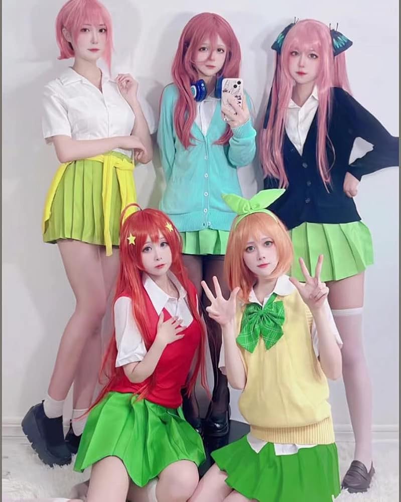 Amazon.co.jp: [Picksoco] ウィッグ付き 五等分の花嫁 コスプレ衣装