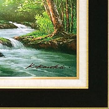 Amazon.co.jp: 黒木啓 奥入瀬1 F10号 受注制作 油彩画 油絵 風景画