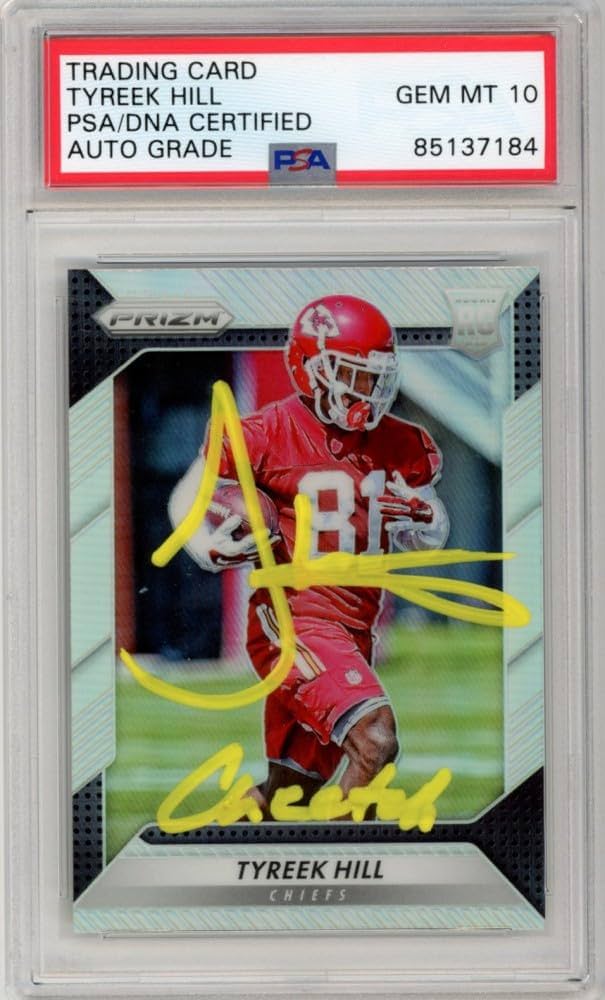 Amazon.com: Tyreek Hill Cheetah 2016 Panini Prizm Silver Autograph