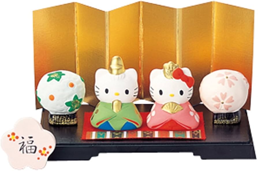 Amazon.co.jp: 瀬戸焼 ハローキティ ミニ雛飾り セット 06-K306 : おもちゃ
