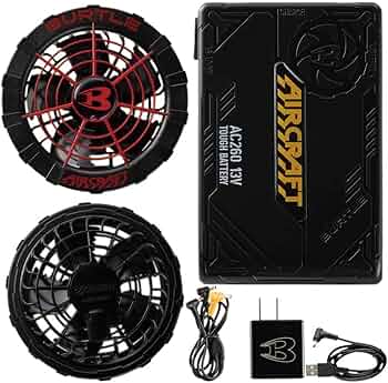 Amazon.co.jp: バートル 赤ファン＋黒バッテリーセット AC260+AC271