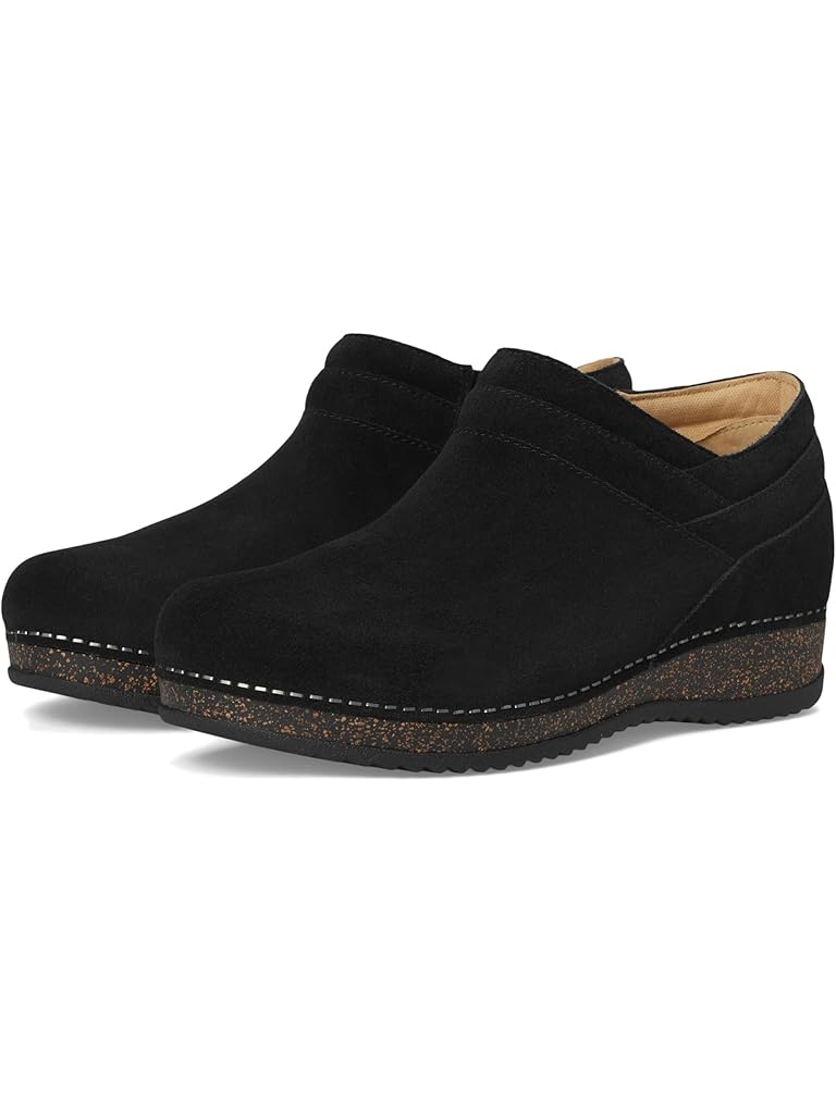 Dansko maria black milled nubuck + FREE SHIPPING | Zappos