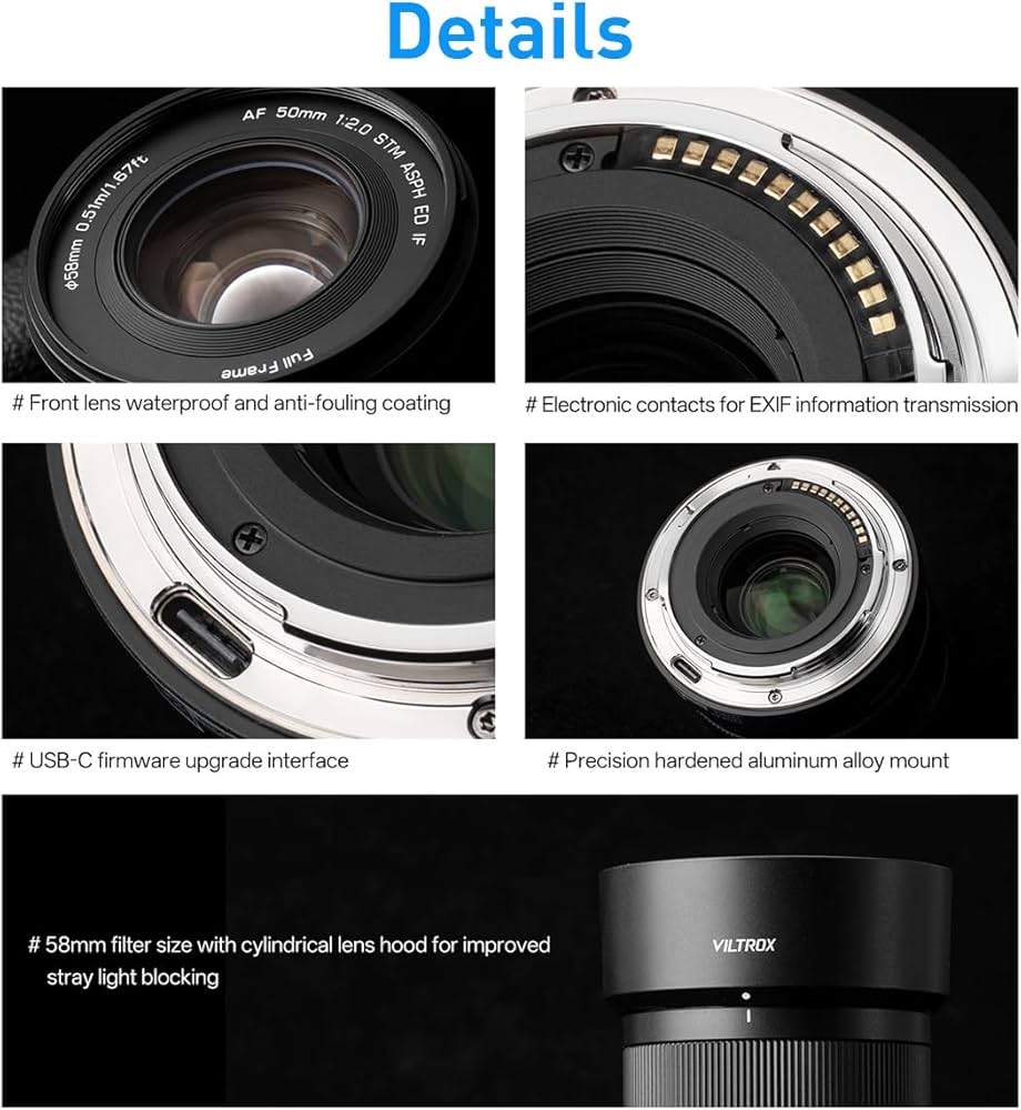Amazon.co.jp: VILTROX 50mm F2.0 Air FE フルフレームレンズ、AF 50mm