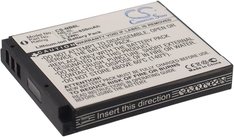 Amazon.com: VI VINTRONS 850mAh Battery for Canon IXY 10S, IXY 30S