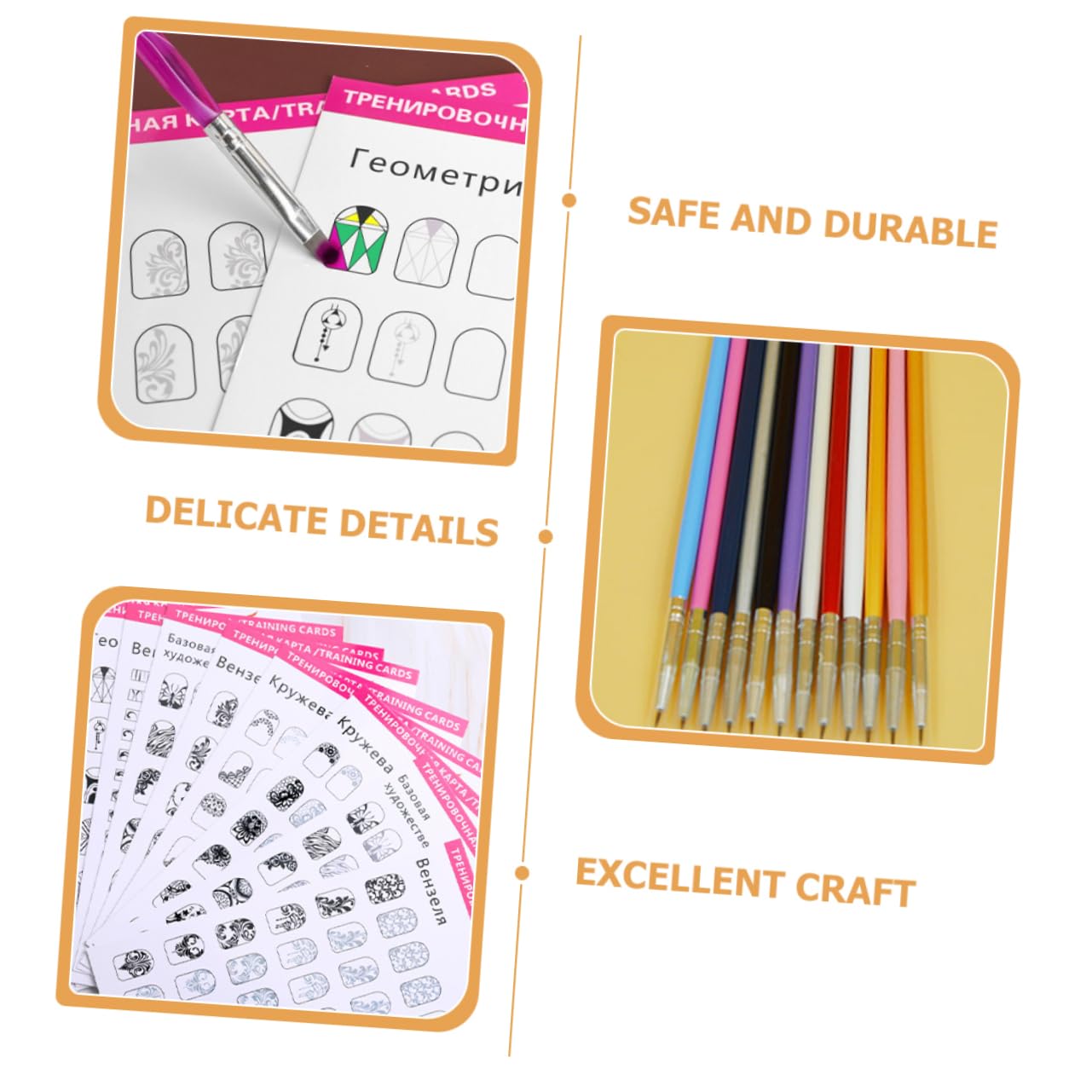 Amazon.co.jp: VINTORKY 1セットネイルアート練習用 手描き