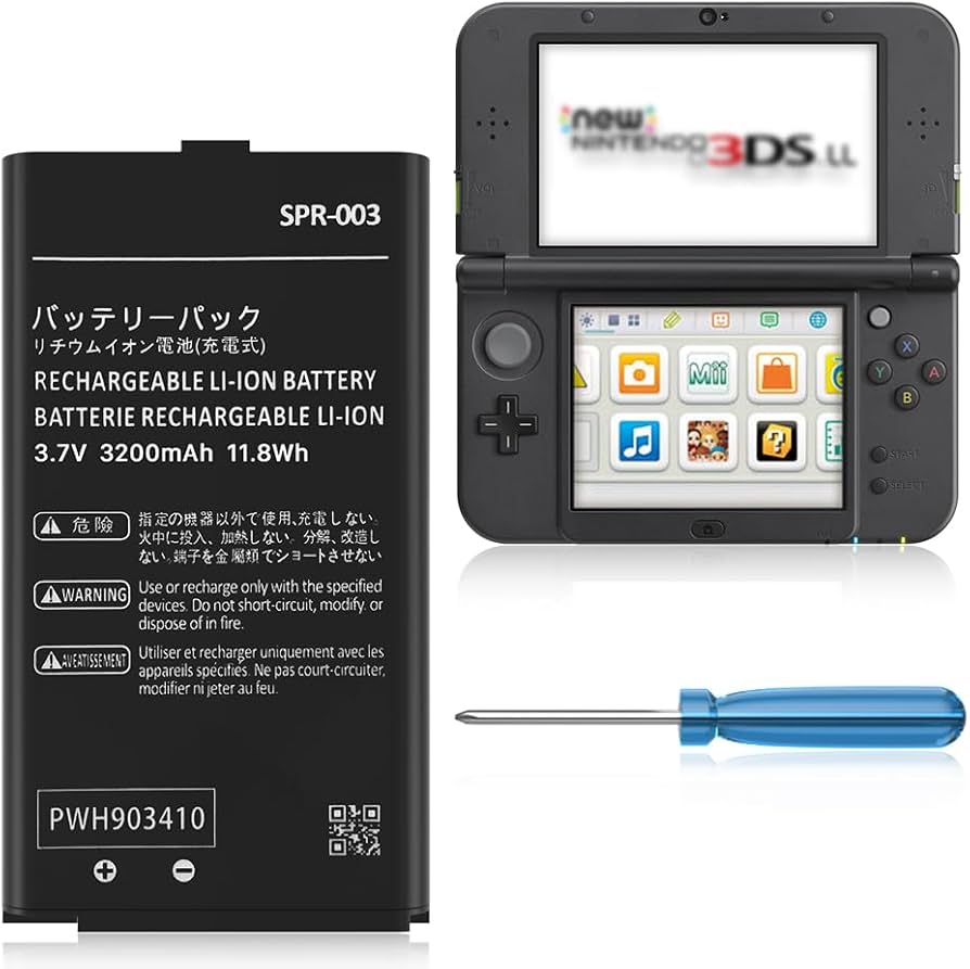 SHENMZ 3200mAh High Capacity Replacement Battery for Nintendo 3DS