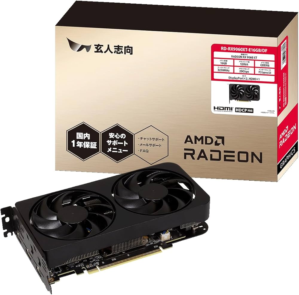 Amazon | 玄人志向 AMD Radeon RX 9060 XT 搭載 グラフィックボード