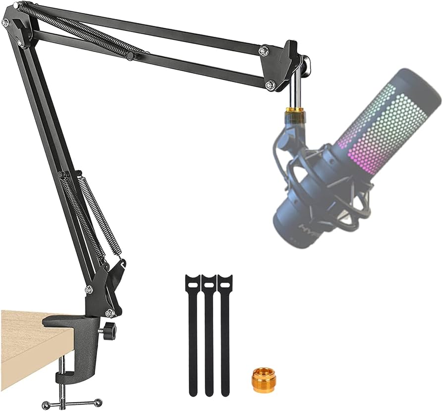 Amazon | Quadcast Sブームアームマイクスタンド,HyperX QuadCast