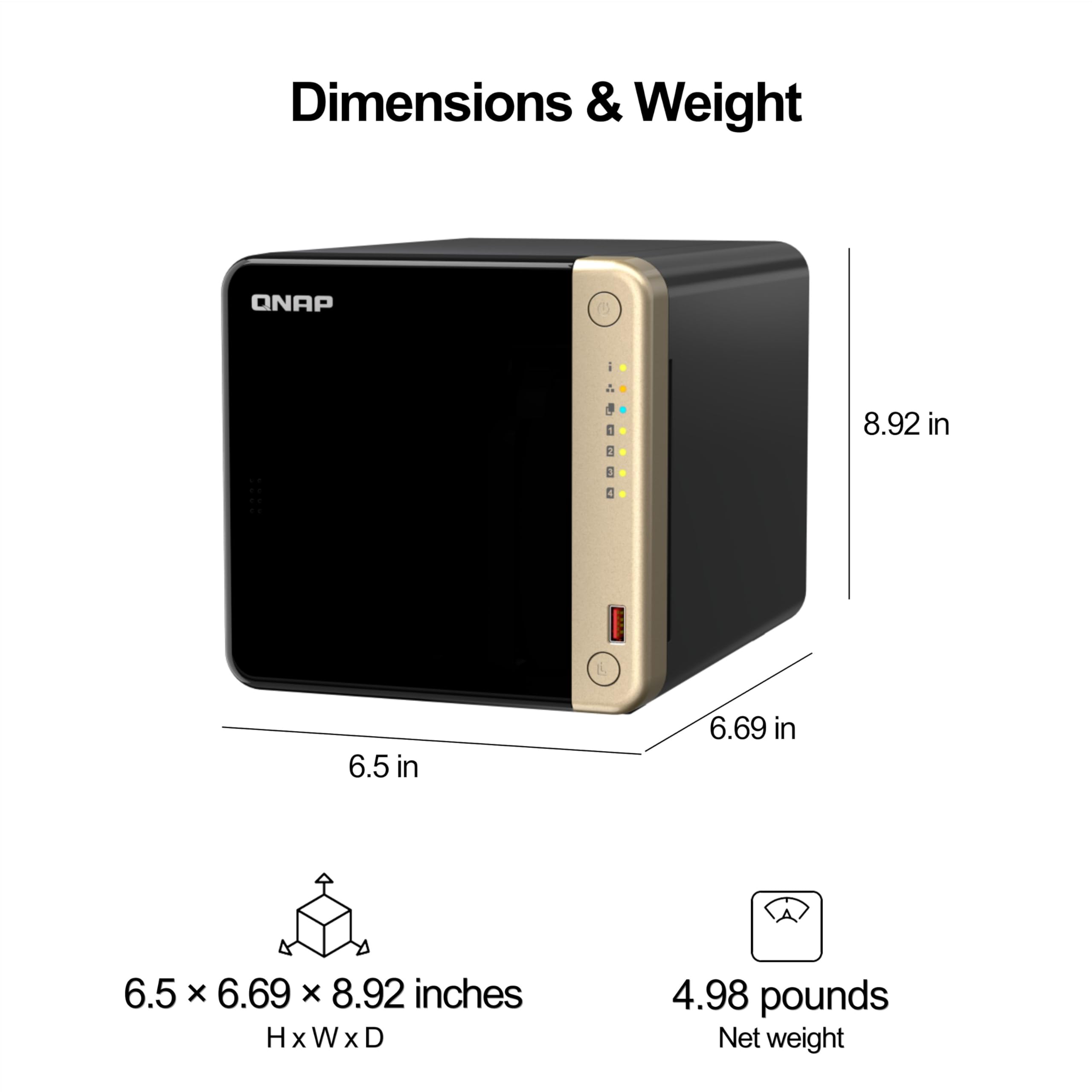 Amazon.com: QNAP TS-464-8G-US 4 Bay High-Performance Desktop NAS