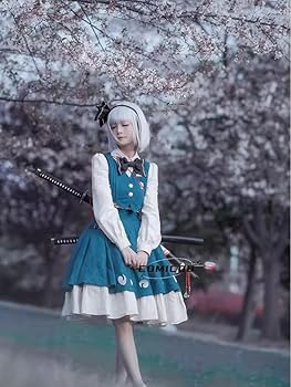 Amazon.co.jp: 【 comicoBB 】魂魄妖夢 青 コスプレ衣装/靴とウィッグ