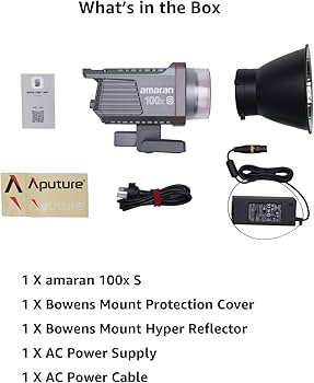 Amazon.com : Aputure amaran 100x S Bi-Color LED Video Light, 100W