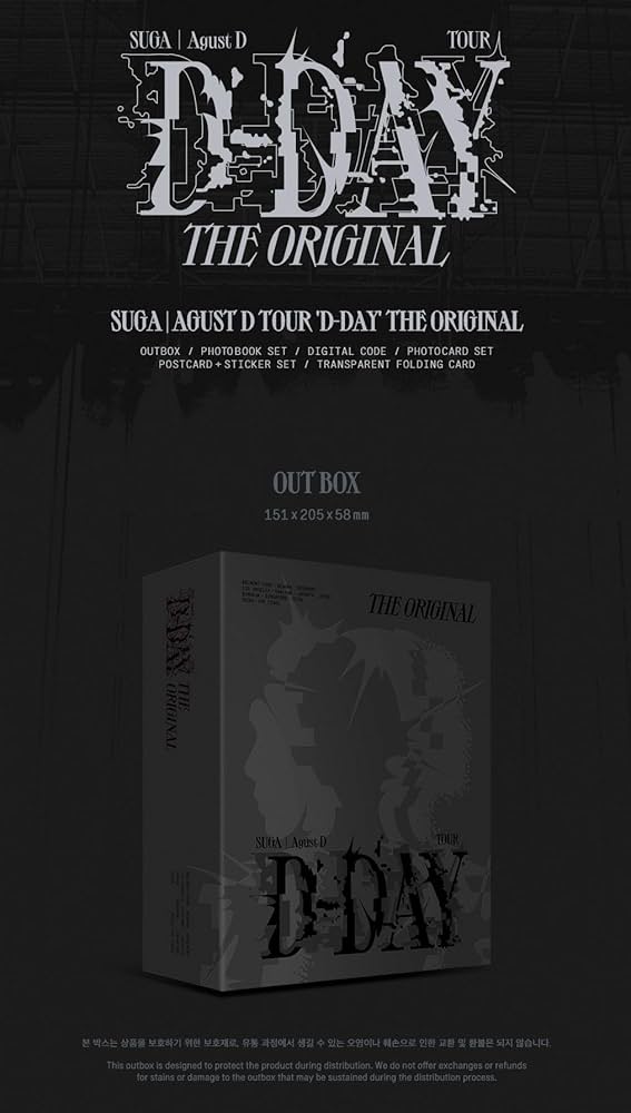 SUGA | Agust D TOUR 'D-DAY' The Original（韓国盤）: Amazon.it: CD