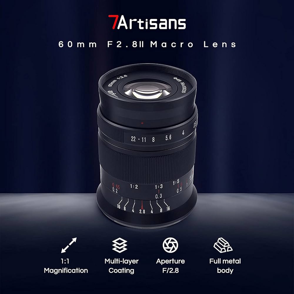 Amazon.co.jp: 「2年保証付」7artisans 60mm F2.8 II マクロレンズ APS