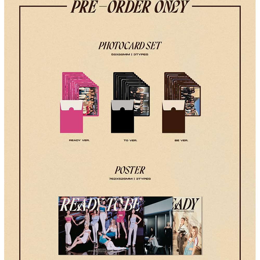 Amazon.com: TWICE - READY TO BE 12th Mini Album+Pre-Order Benefit+