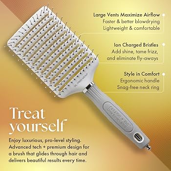 Amazon.com: Olivia Garden Ceramic + Ion XL Pro Paddle Hair Brush