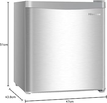 Amazon.co.jp: ハイセンス 小型 冷蔵庫 幅46.5cm 42L シルバー HR