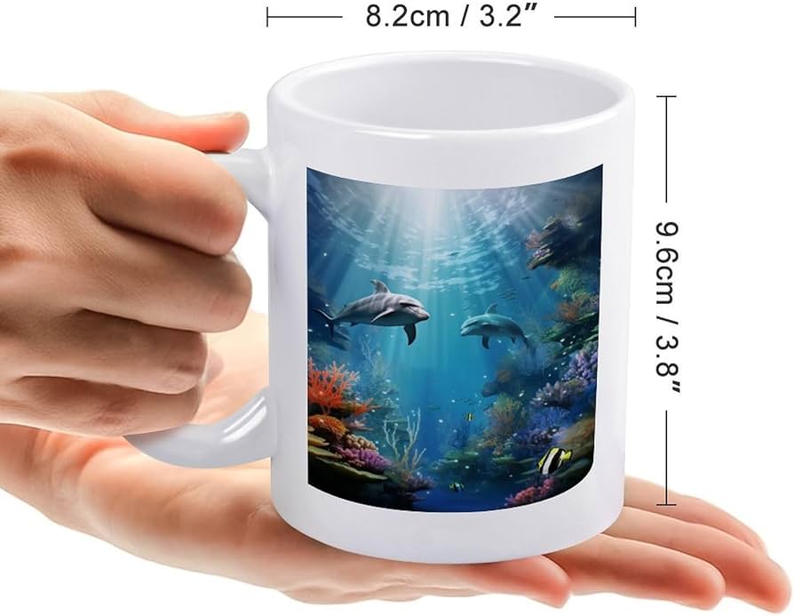 Amazon.com: VFMNT Blue Sea Underwater Fish Coffee Mugs Modern