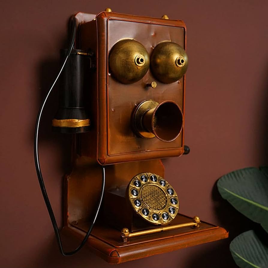 Amazon.co.jp: アンティーク電話コード付き固定電話-レトロなデザイン