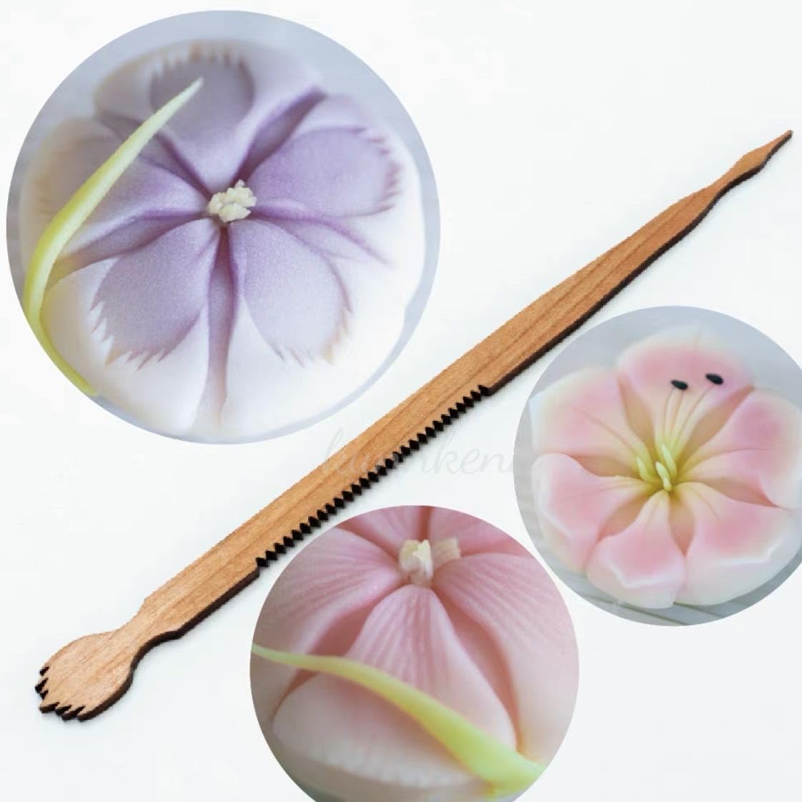 Amazon｜KUNNKENN 和菓子の道具 和菓子型 製菓 木製 練りきり型 和菓子