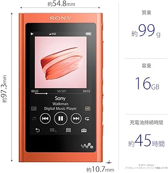 Amazon | ソニー ウォークマン Aシリーズ 16GB NW-A55 : MP3プレーヤー