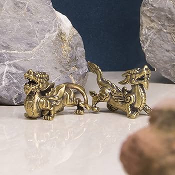 Amazon.co.jp: Umora 貔貅 ヒキュウ お守り 金運 雄雌 対 ペア