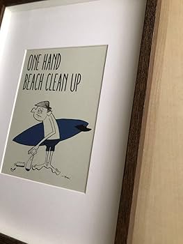Amazon.co.jp: kj額装品 花井祐介 ビーチクリーン イラスト A4サイズ額