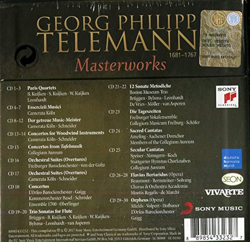 Amazon.co.jp: Georg Philipp Telemann - Masterworks: ミュージック