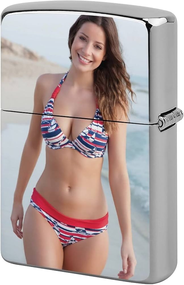 Amazon.co.jp: ジッポライター 外側ケース ビキニの女性 笑顔 Zippo