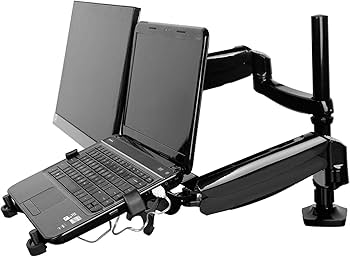 Amazon.co.jp: Loctek モニターアーム&ノートパソコンスタンド ガス