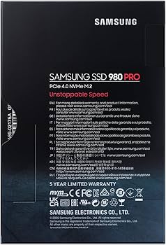 Amazon.com: Samsung 980 PRO 1TB PCIe 4.0 NVME M.2 SSD (MZ-V8P1T0BW