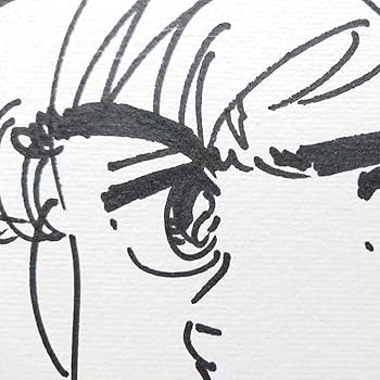 Amazon.co.jp: 漫画家サイン色紙 本宮ひろ志 直筆イラストサイン 硬派