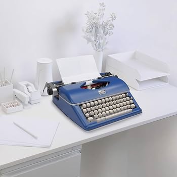 Amazon | Royal 79106B クラシックマニュアルタイプライター(ブルー