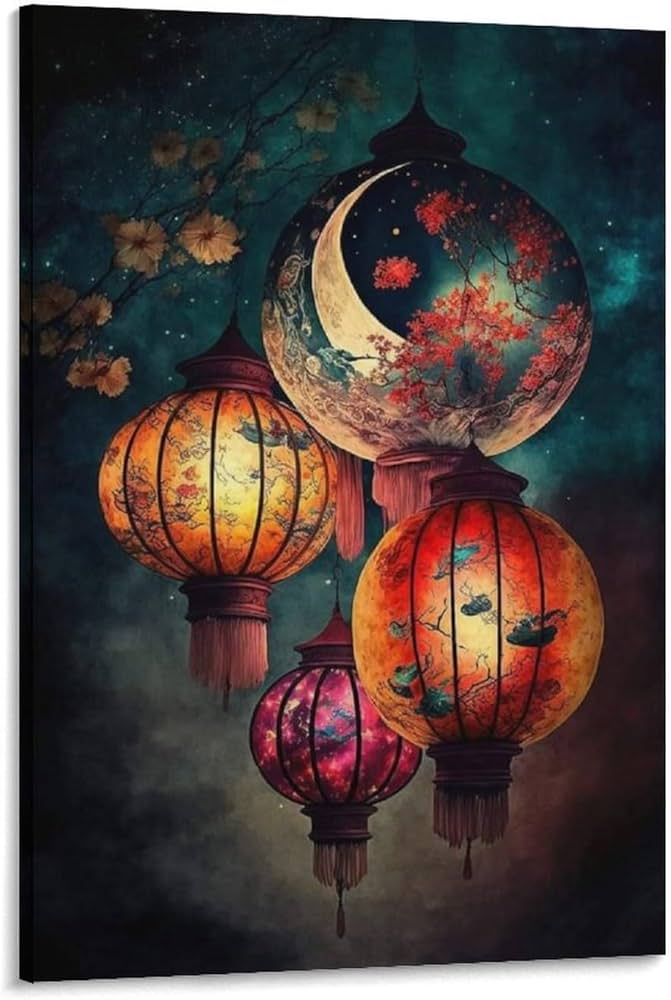 Amazon.co.jp: 絵画 サイケデリック提灯インテリア 絵画 ランタン