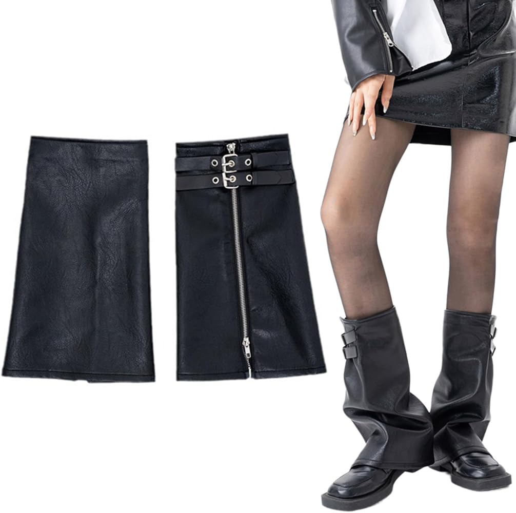 Amazon.co.jp: [Whigetiy] レディースパンクブラック Pu レザーフレア