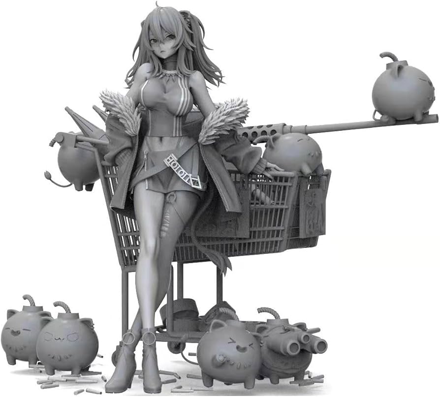 Amazon | 白組みレジンキット 獅白ぼたん 1/7スケール レジン製