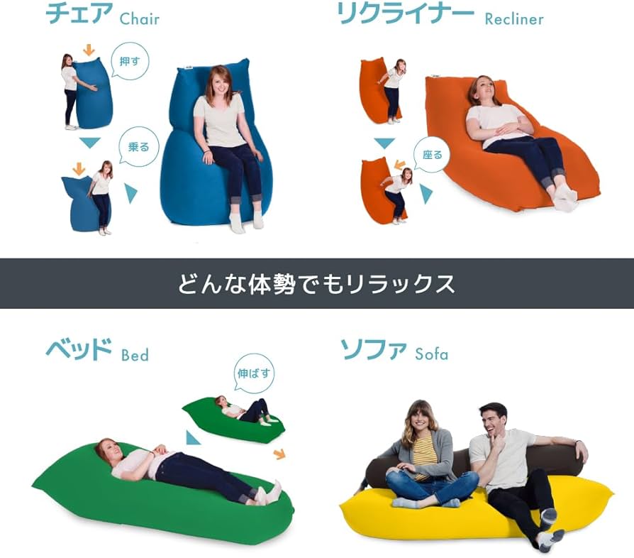 Amazon.co.jp: Yogibo Drop ヨギボー ドロップ アクアブルー ビーズ