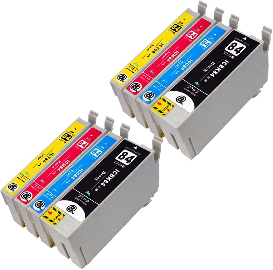 Amazon.co.jp: EPSON (エプソン) IC84 大容量4色×2=8本セット