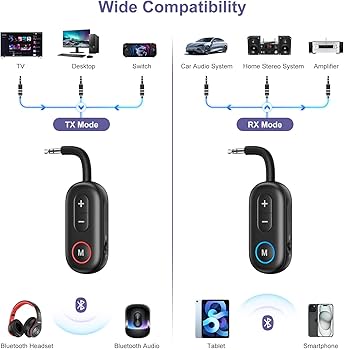 Amazon.com: JXTZ Bluetooth 5.3 Transmitter Receiver, 2 in 1