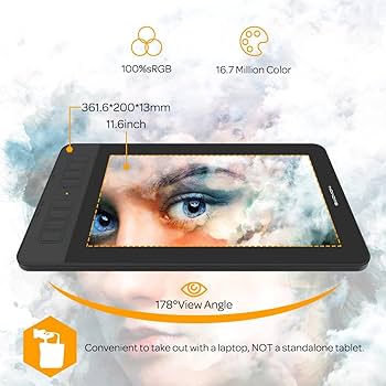 Amazon.com: GAOMON PD1161 Drawing Tablet 11.6 Inch IPS Tilt