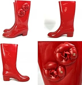 Amazon | [CHANEL] (シャネル) カメリア カメリア レインブーツ ロング