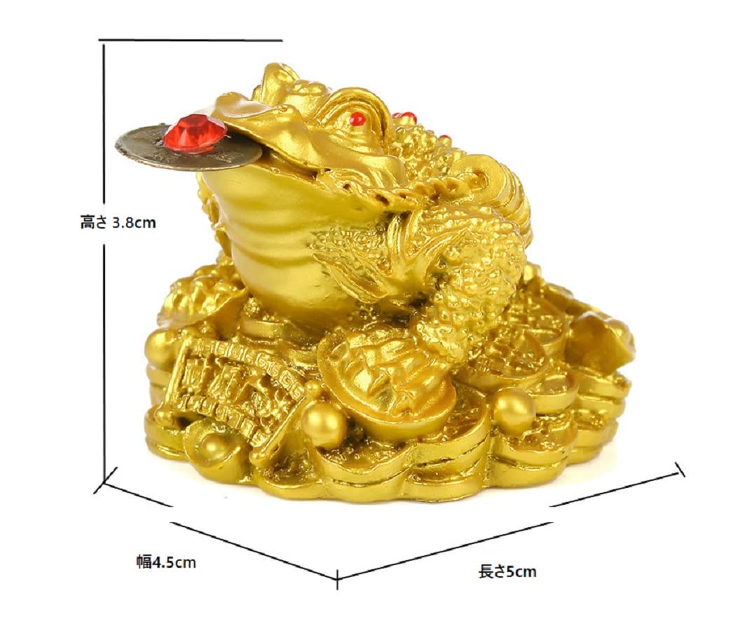 Amazon.co.jp: Kaimed三本脚の蛙 銭蛙 風水グッズ 三脚蟾蜍 風水 開運