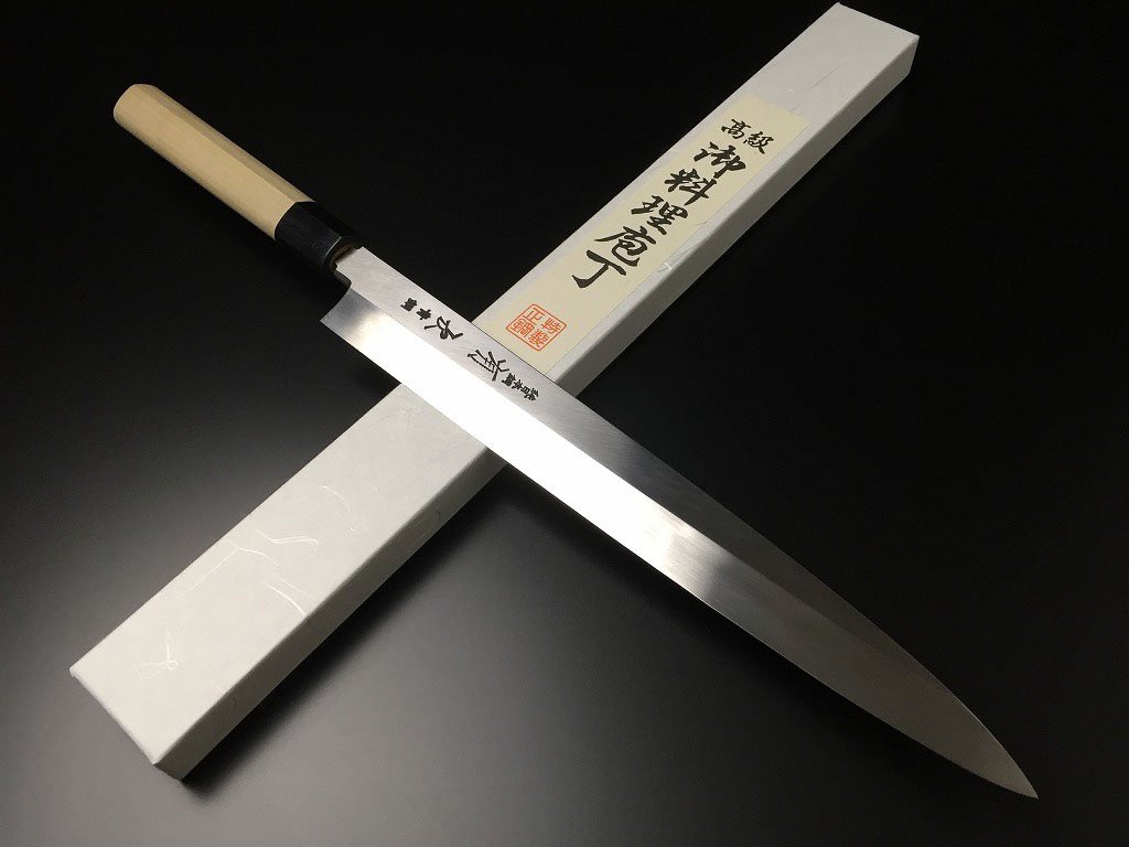 Amazon | 有次 包丁 柳刃 本焼 純日本鋼 330 mm 青鋼2 築地 ARITSUGU