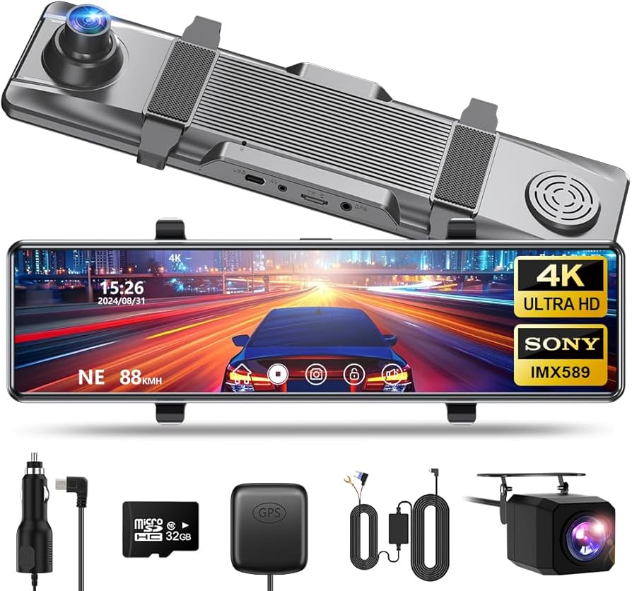 Amazon.co.jp: ドライブレコーダー ミラー型【Super星光暗視・4K画質王